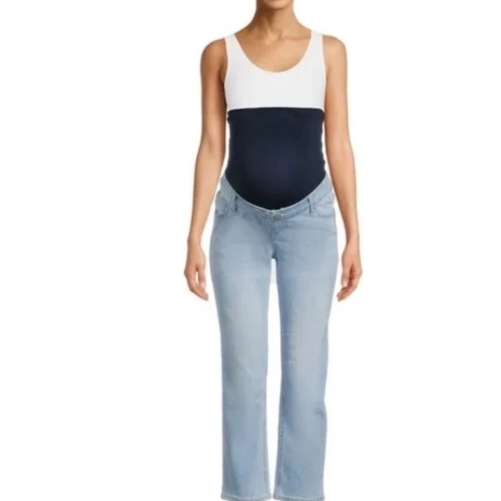 💜 Time and Tru Women's Maternity Straight Jeans with Belly Band size:XXL(20)